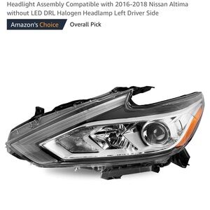 2016-2018 Nissan Altima - Driver & Passenger Side Headlights, with Bulb